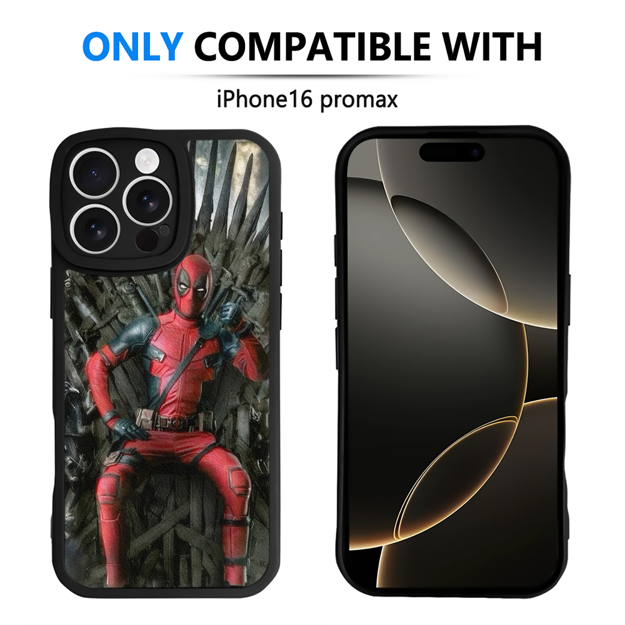 （画像用） Deadpool デッドプール 【iPhone 16シリーズ対応】シリコンスマホケース（レザー調） 材質：シリコン